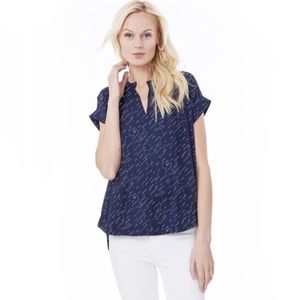 Loyal Hana Maternity / Nursing Carrie Blouse in Navy Diagonal Dot